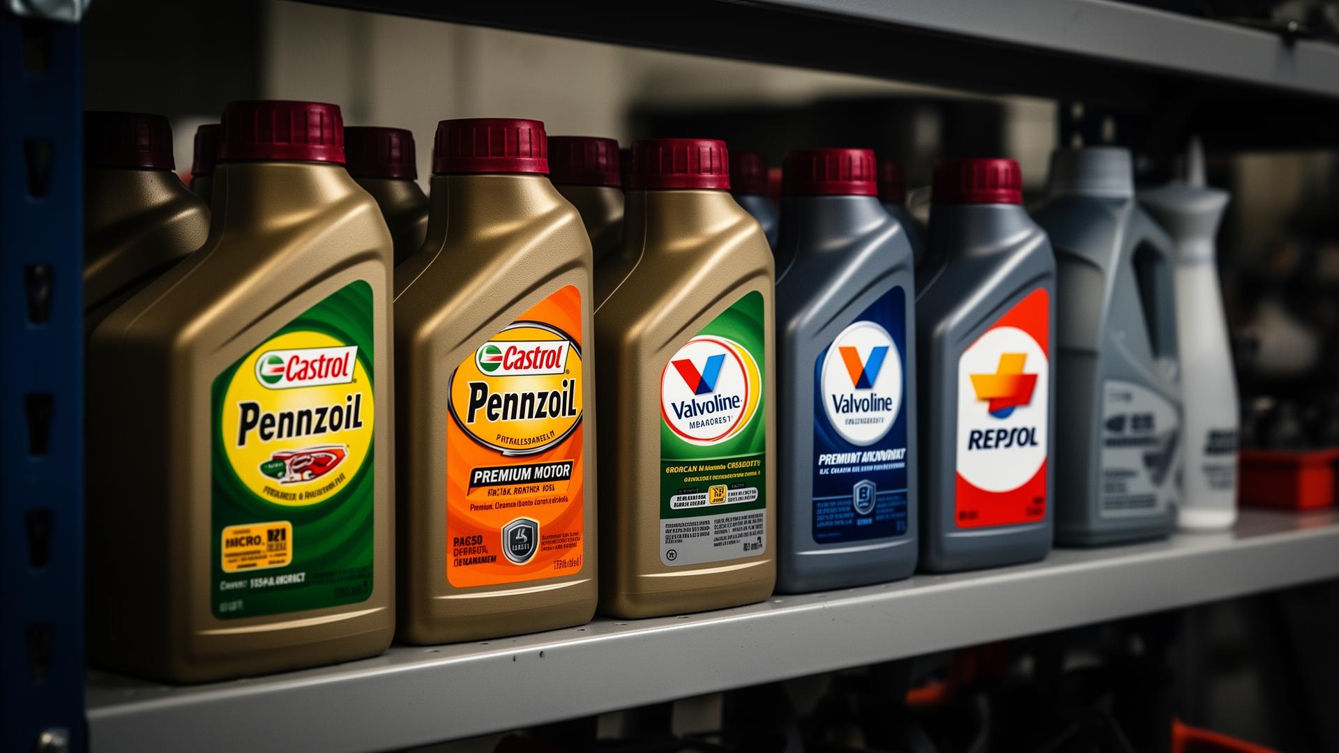 Aceites de motor Castrol, Pennzoil, Valvoline y Repsol